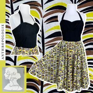 Anthropologie Girls from Savoy Retro 50s Summer Halter Dress Rockabilly PinUp